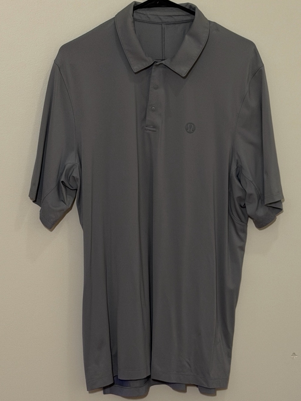Lululemon Logo Sport Polo Short Sleeve - Rhino Grey - Men’s Large